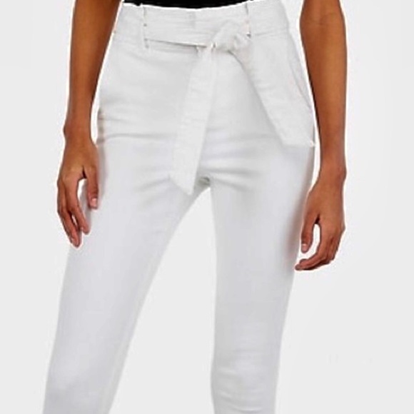 Express NWT denim perfect cropped belted jeans 10 - Picture 3 of 10